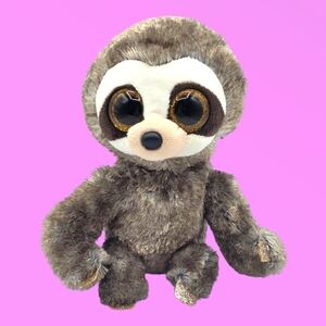 TY Beanie Baby Dangler Brown Sloth Stuffed Animal